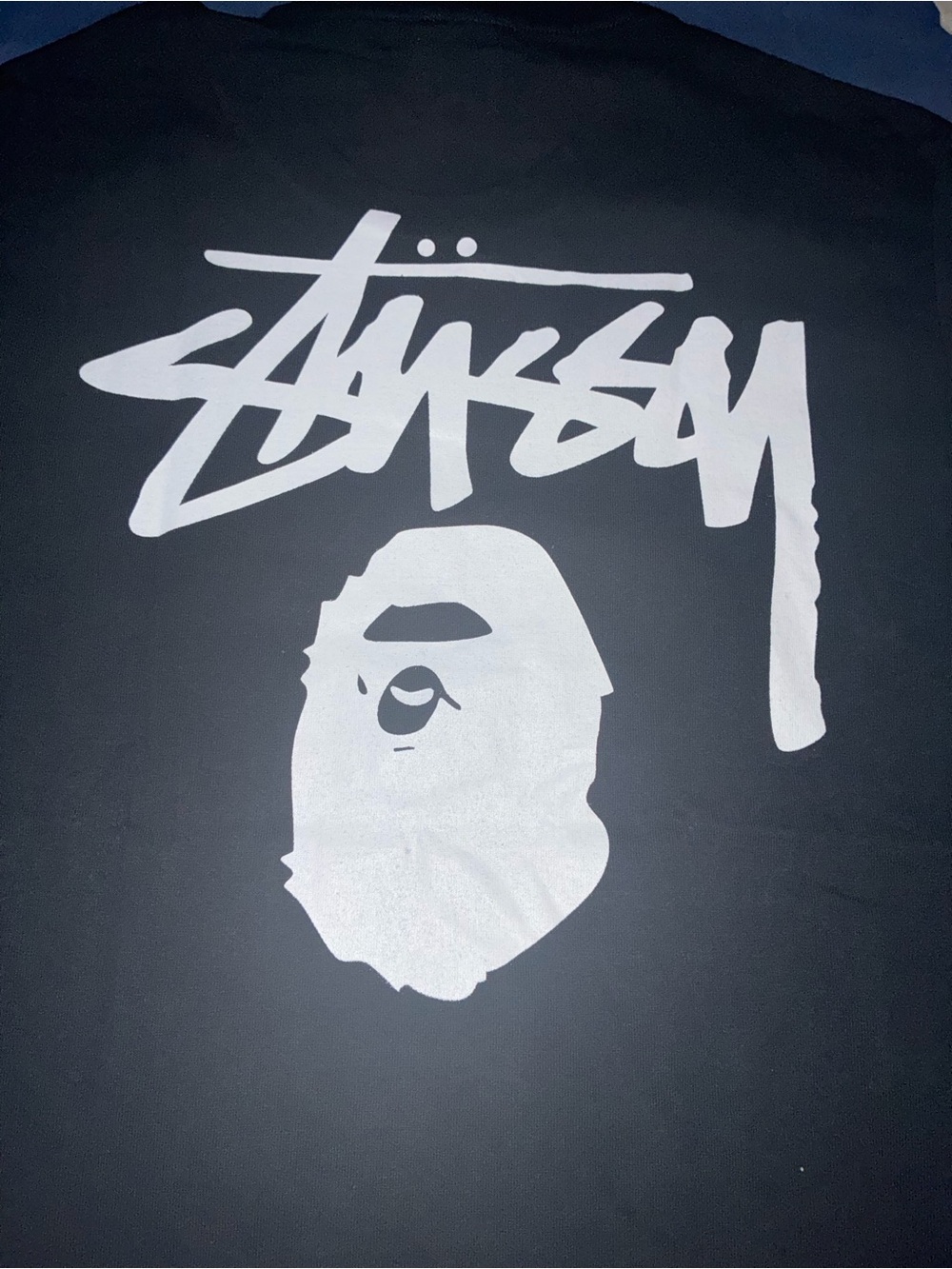 Stussy Black Short Sleeve Logo Tee - Picture 3 of 8